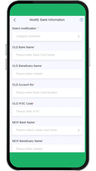 Fill in required details for the in-app related issue